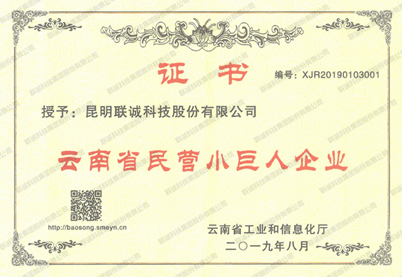 云南省民營小巨人企業(yè)